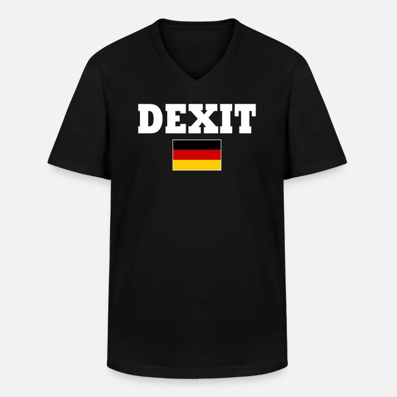 Dexit - T-shirt col V Homme - noir