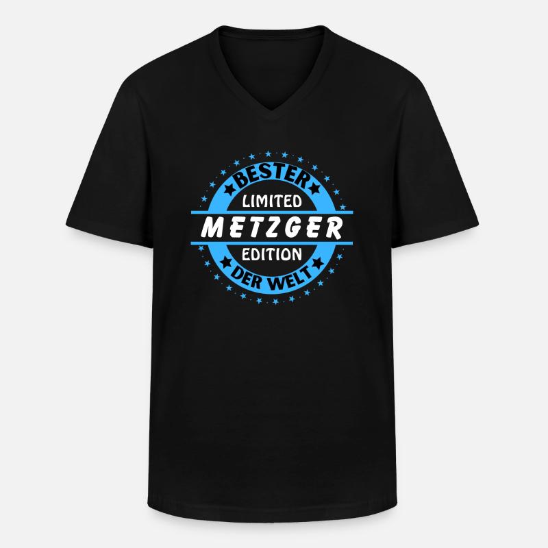 Bester Metzger der Welt - Männer-T-Shirt mit V-Ausschnitt - Schwarz