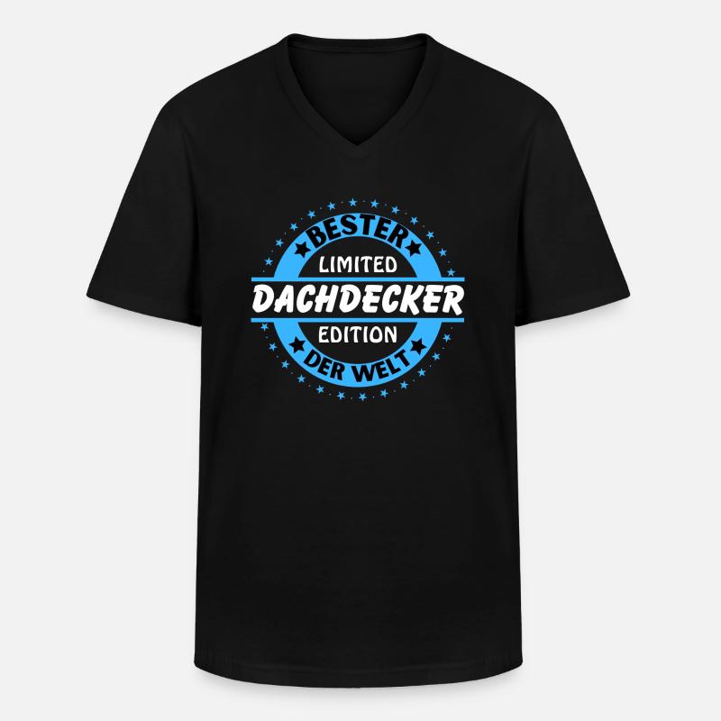 Bester Dachdecker der Welt - Männer-T-Shirt mit V-Ausschnitt - Schwarz