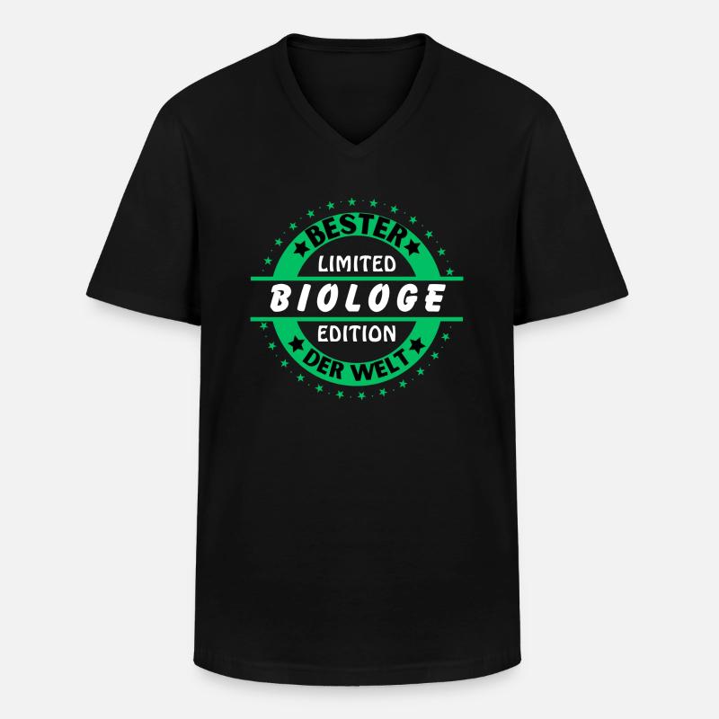 Bester Biologe der Welt - Männer-T-Shirt mit V-Ausschnitt - Schwarz