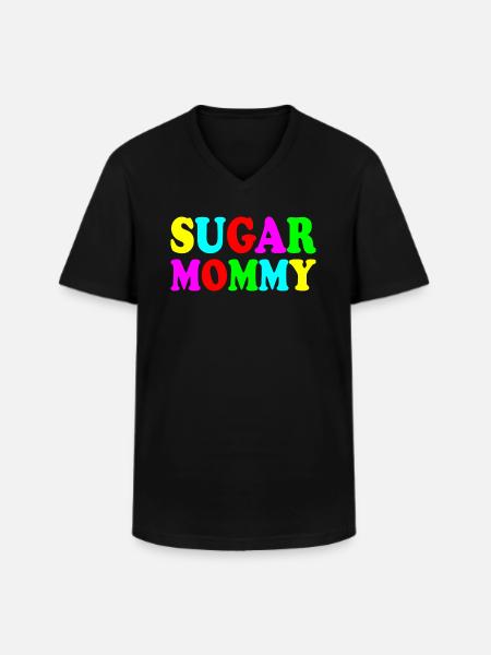 Sugar mommy - Men's V-Neck T-Shirt - black