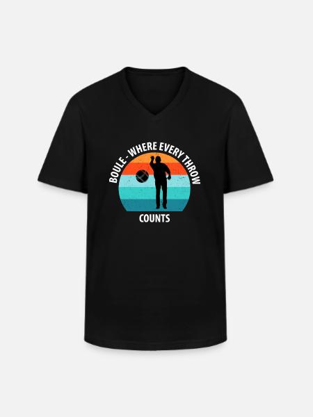 Boule Petanque Boccia Boules - Men's V-Neck T-Shirt - black