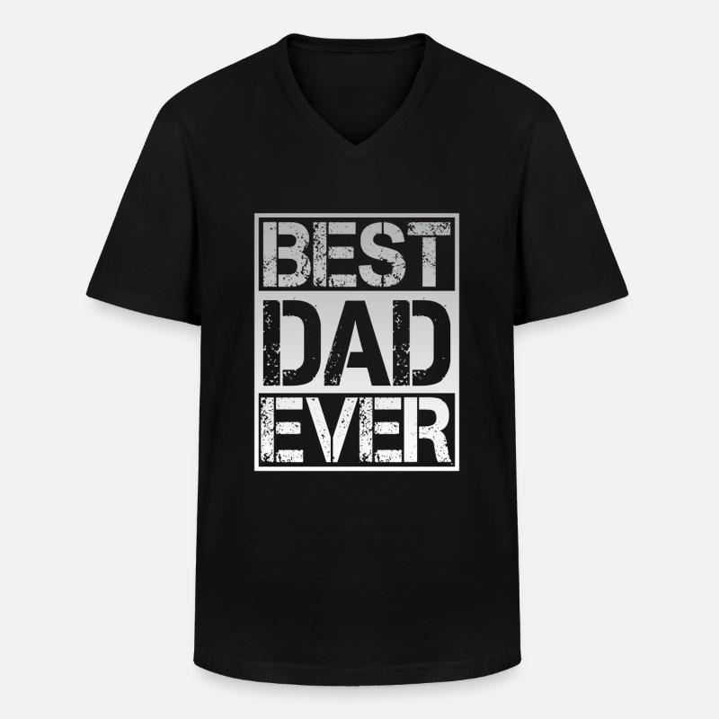 Bester Papa - Männer-T-Shirt mit V-Ausschnitt - Schwarz