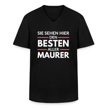 Sie sehen hier den Besten aller Maurer - Männer-T-Shirt mit V-Ausschnitt - Schwarz - Vorne - AI Model Male 178 dark (178cm)