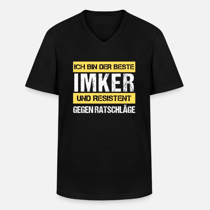 Resistenter Imker - Männer-T-Shirt mit V-Ausschnitt - Schwarz