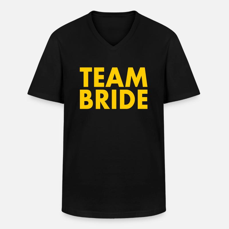 Team bride - Männer-T-Shirt mit V-Ausschnitt - Schwarz