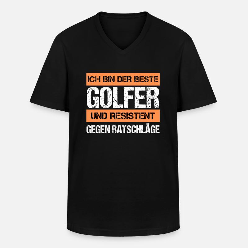 Resistenter Golfer - Männer-T-Shirt mit V-Ausschnitt - Schwarz