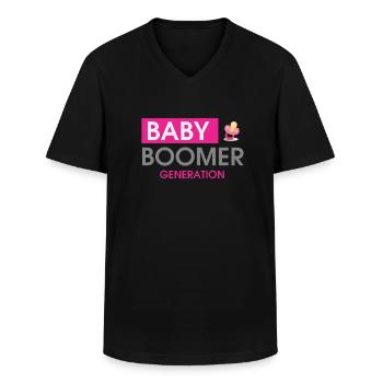 Baby Boomer Generation - Männer-T-Shirt mit V-Ausschnitt - Schwarz - Vorne - AI Model Male 178 dark (178cm)