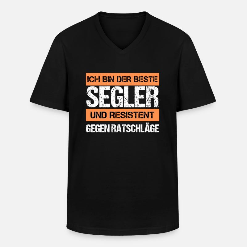 Resistenter Segler - Männer-T-Shirt mit V-Ausschnitt - Schwarz