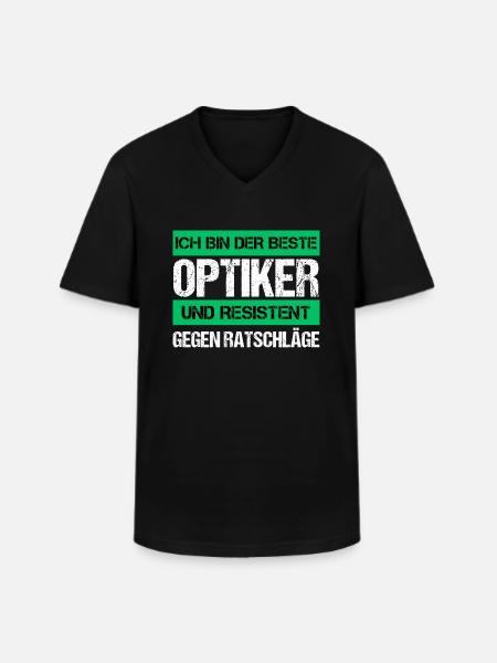 Opticien résistant - T-shirt col V Homme - noir
