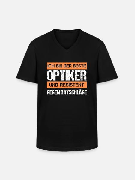 Resistenter Optiker - Männer-T-Shirt mit V-Ausschnitt - Schwarz