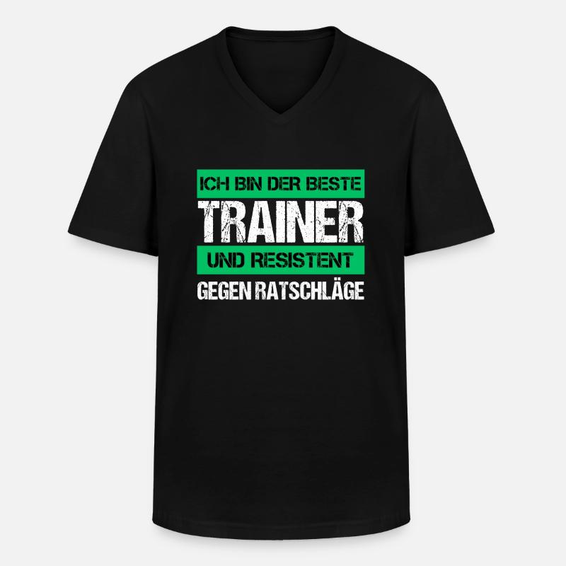 Resistenter Trainer - Männer-T-Shirt mit V-Ausschnitt - Schwarz