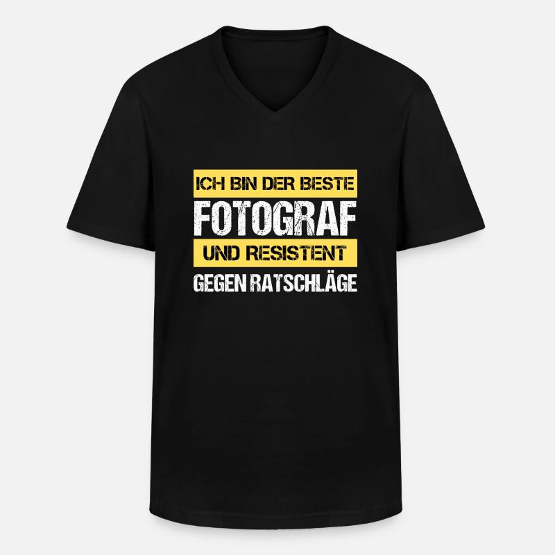 Resistenter Fotograf - Männer-T-Shirt mit V-Ausschnitt - Schwarz