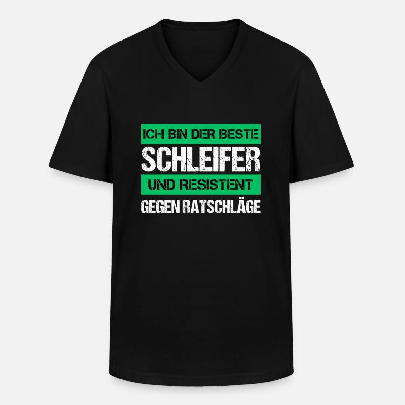 Resistenter Schleifer - Männer-T-Shirt mit V-Ausschnitt - Schwarz
