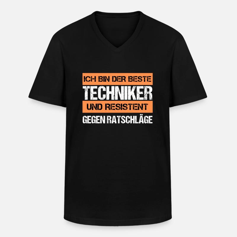 Resistant Technician - Men's V-Neck T-Shirt - black