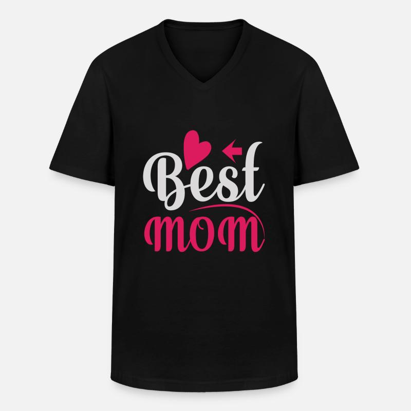 Best Mom - Männer-T-Shirt mit V-Ausschnitt - Schwarz