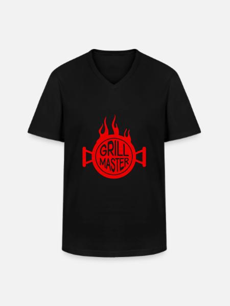 Grill Master Matching - Men's V-Neck T-Shirt - black