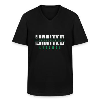 Légende du leurre limité. - T-shirt col V Homme - noir - Devant - AI Model Male 178 dark (178cm)