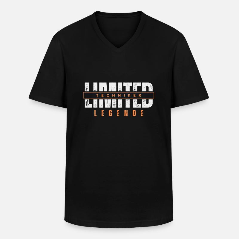 Légende de technicien limitée. - T-shirt col V Homme - noir