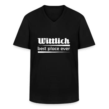Wittlich - Stadt best place ever - Männer-T-Shirt mit V-Ausschnitt - Schwarz - Vorne - AI Model Male 178 dark (178cm)