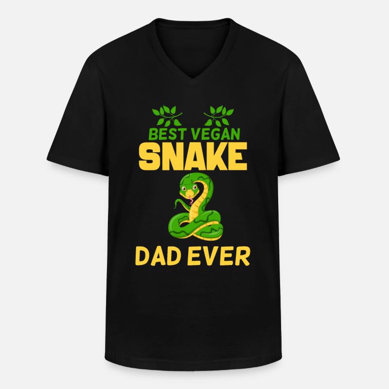 Schlange - Männer-T-Shirt mit V-Ausschnitt - Schwarz