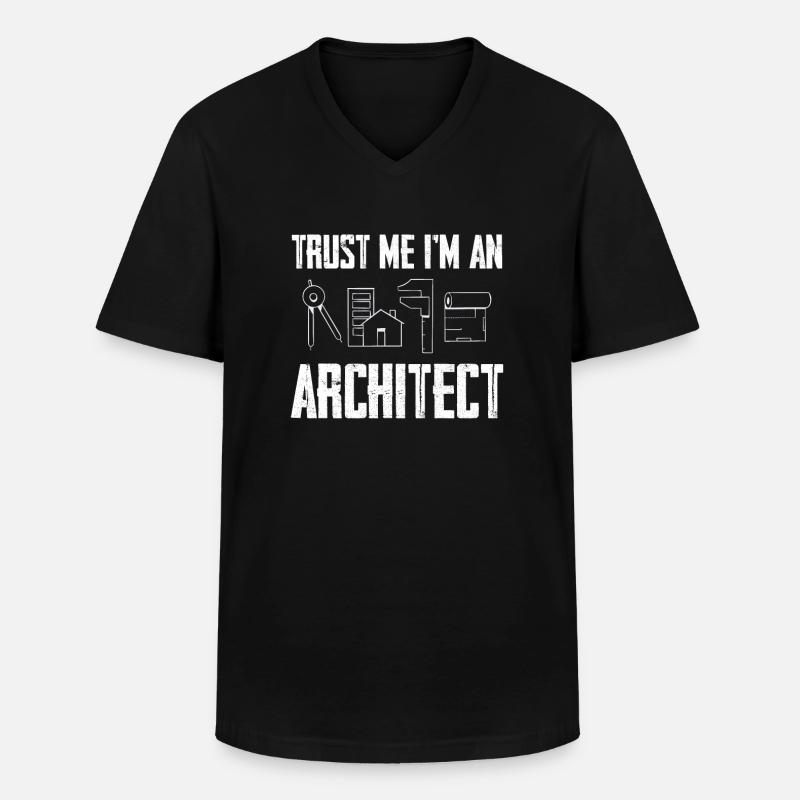 Vertrau Mir, Ich Bin Architekt - Männer-T-Shirt mit V-Ausschnitt - Schwarz