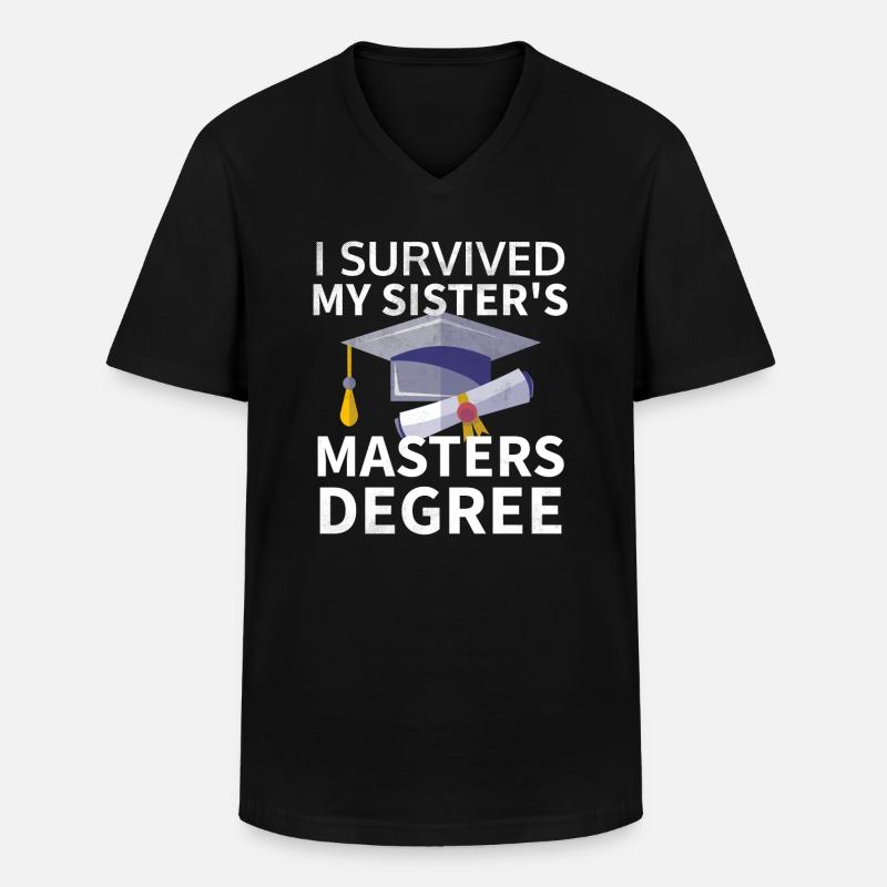 Masterstudium Uni | Abschlussgeschenk Schwester - Männer-T-Shirt mit V-Ausschnitt - Schwarz