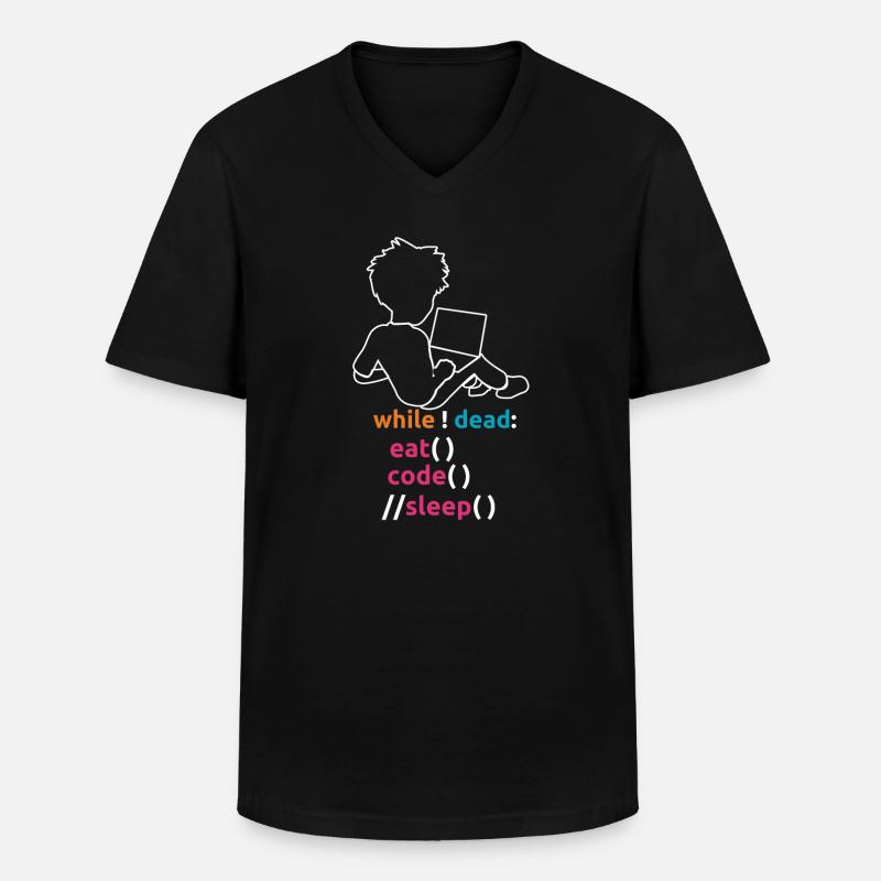 Programmierer Coder Informatik - Männer-T-Shirt mit V-Ausschnitt - Schwarz