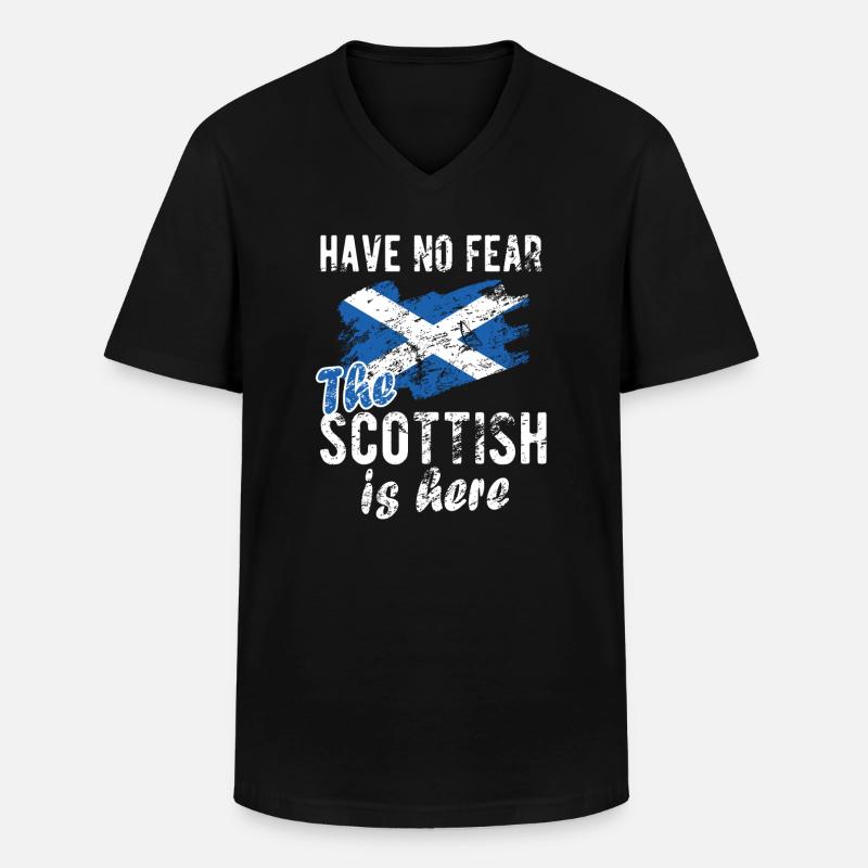 Fier Écossais Ecosse Drapeau écossais - T-shirt col V Homme - noir