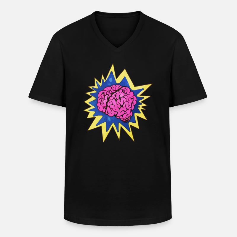 Brainwashed - Männer-T-Shirt mit V-Ausschnitt - Schwarz