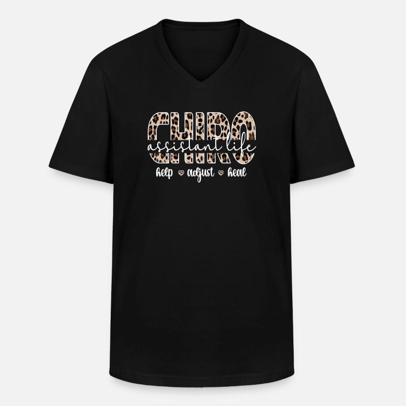 Chiropractic Assistant Chiropractic Assistant - Men's V-Neck T-Shirt - black