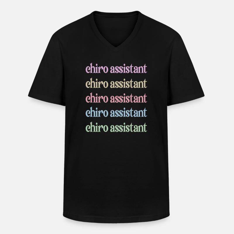 Chiropractic Assistant Chiropractic Assistant - Men's V-Neck T-Shirt - black