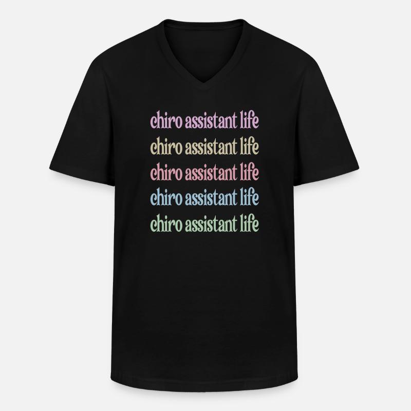 Chiropractic Assistant Chiropractic Assistant - Men's V-Neck T-Shirt - black