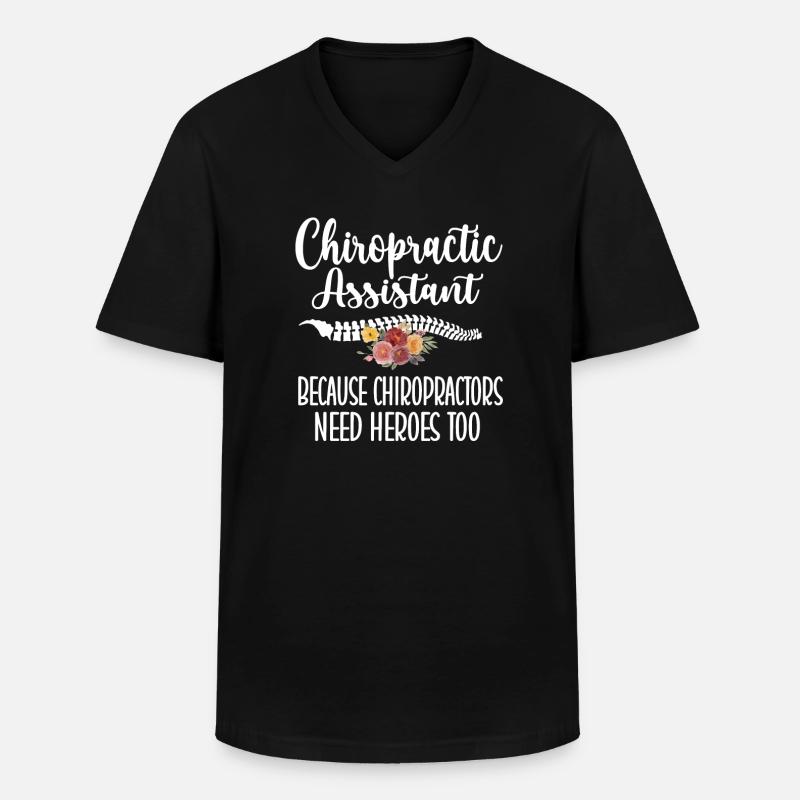 Chiropractic Assistant Chiropractic Assistant - Men's V-Neck T-Shirt - black