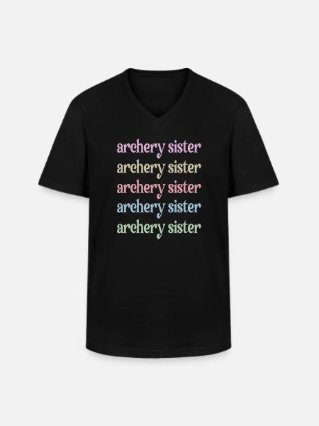Archery Sister Archer Sister - Men's V-Neck T-Shirt - black