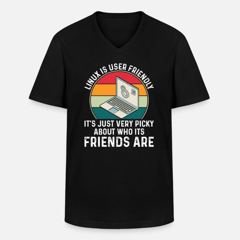 Linux ist benutzerfreundlich - Cloud Computing - Männer-T-Shirt mit V-Ausschnitt - Schwarz