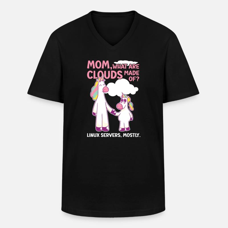 Cloud Computing Informatik Tech - Männer-T-Shirt mit V-Ausschnitt - Schwarz