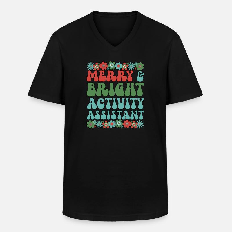 Activity Assistant Christmas Activity Professional - Männer-T-Shirt mit V-Ausschnitt - Schwarz