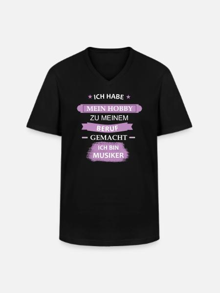 Musiker - Männer-T-Shirt mit V-Ausschnitt - Schwarz