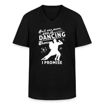 Dancing Slogan Ballroom Couple Dance Dance Floor - Men's V-Neck T-Shirt - black - Front - AI Model Male 178 dark (178cm)