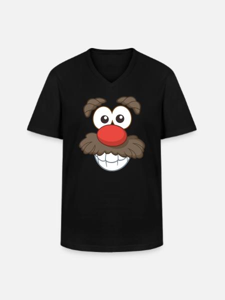 Mr. Potato Head Happy Face - T-shirt col V Homme - noir