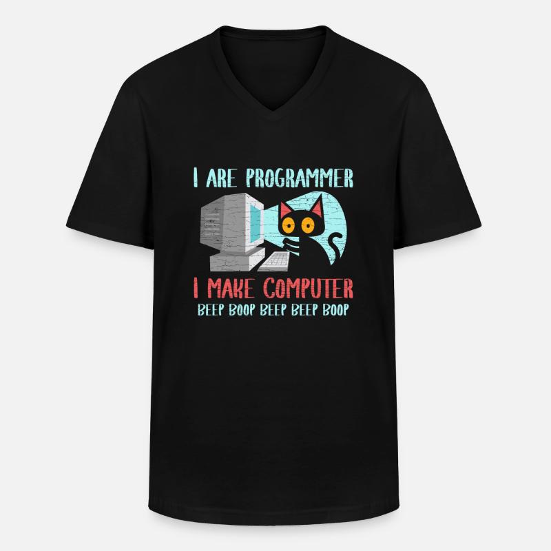 Programmierer Coder - Männer-T-Shirt mit V-Ausschnitt - Schwarz