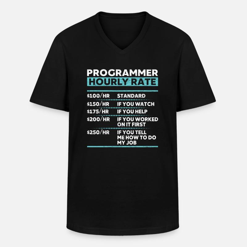 Programmierer Coder Informatiker - Männer-T-Shirt mit V-Ausschnitt - Schwarz
