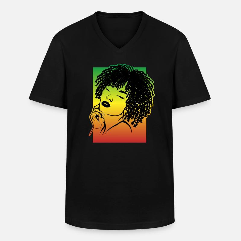 Starkes Statement Unverblümt Cool - Männer-T-Shirt mit V-Ausschnitt - Schwarz