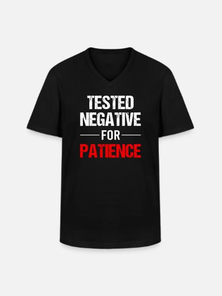 Patience - A Virtue of Strength - Men's V-Neck T-Shirt - black