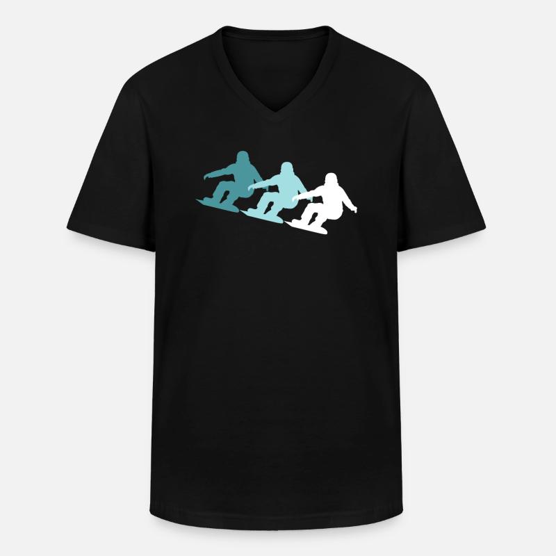 Bunter Pistenmix - Geschenk - Männer-T-Shirt mit V-Ausschnitt - Schwarz