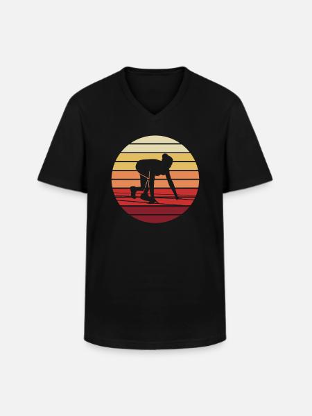 Sunset Sprint – Victory Run - Men's V-Neck T-Shirt - black