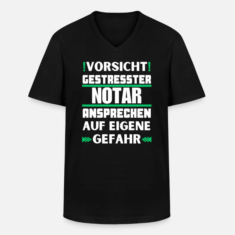 Gestresster Notar nicht ansprechen! - Männer-T-Shirt mit V-Ausschnitt - Schwarz