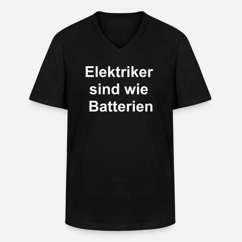Elektriker Geschenk - Männer-T-Shirt mit V-Ausschnitt - Schwarz