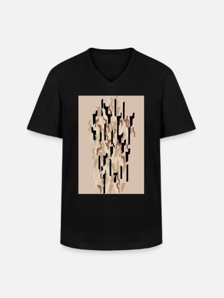 Camouflage Art Sand Gaming - Men's V-Neck T-Shirt - black